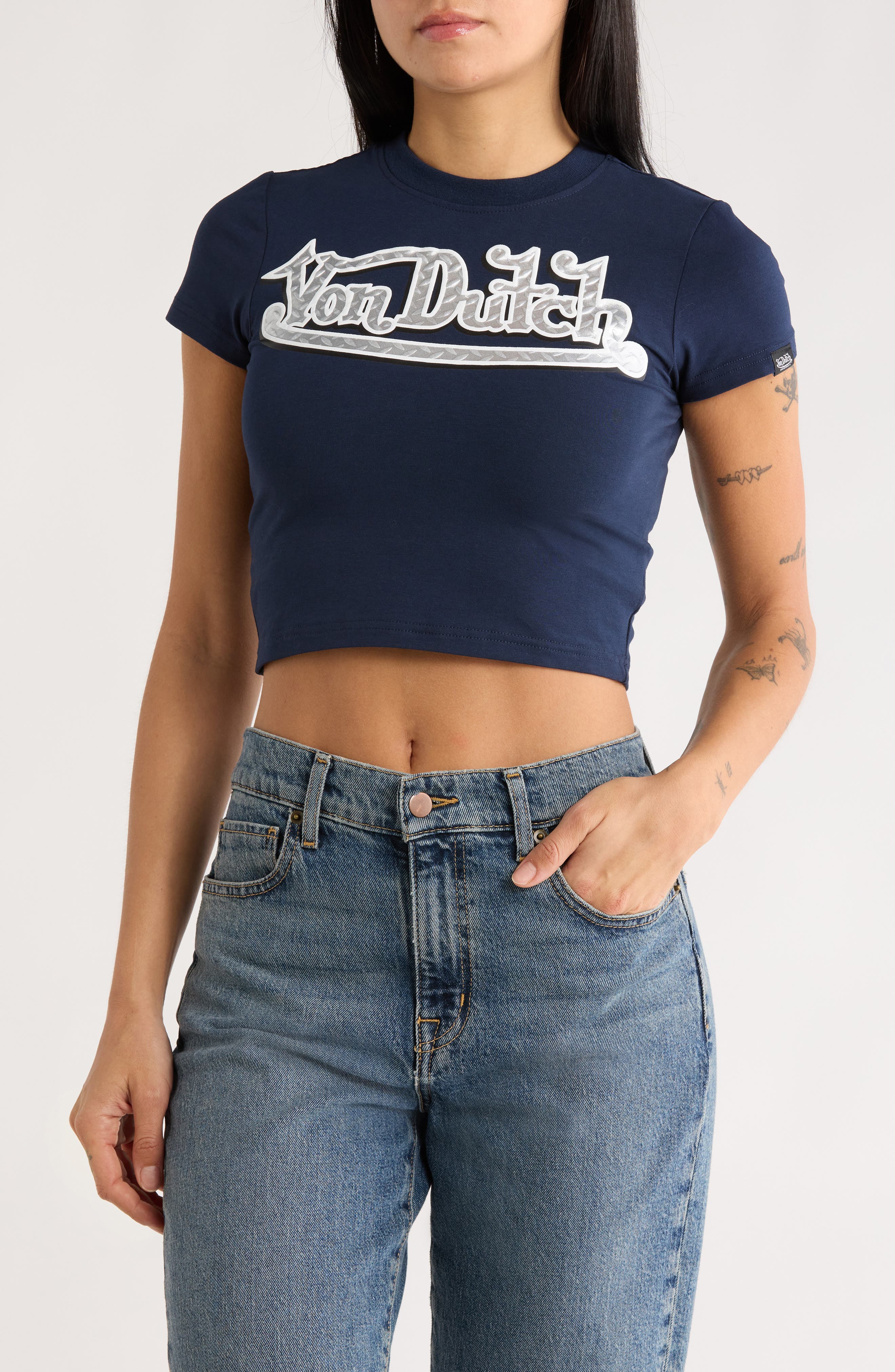 Von Dutch Graphic Logo Baby Tee