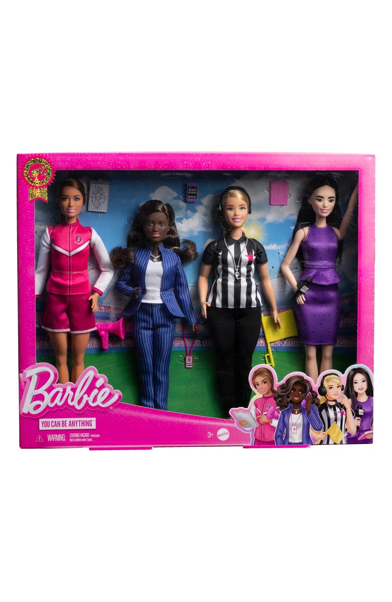 Mattel Set of 4 Barbie<sup>®</sup> You Can Be Anything Dolls, Main, color, 
