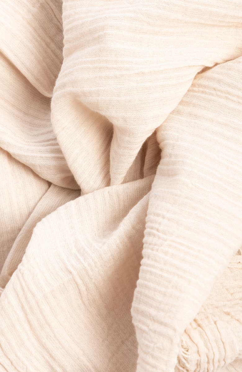 SAACHI Gauze Cotton Scarf, Alternate, color, Beige