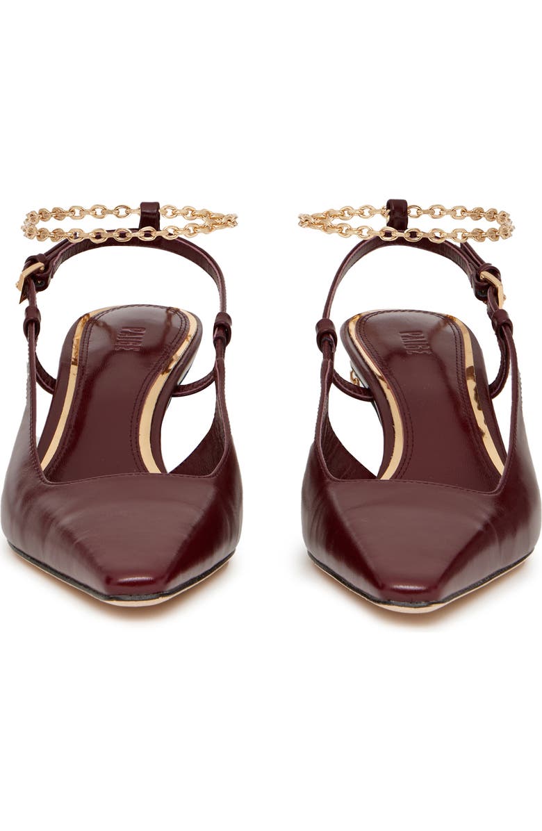 PAIGE Winnie Ankle Strap Pointed Toe Pump, Alternate, color, Cranberry