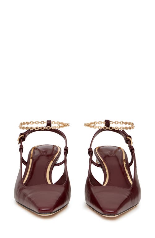 Paige Winnie Ankle Strap Pointed Toe Pump In Brown