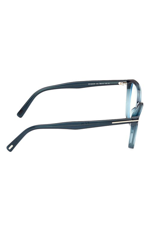 Tom Ford 56mm Cat Eye Blue Light Blocking Optical Glasses In Multi
