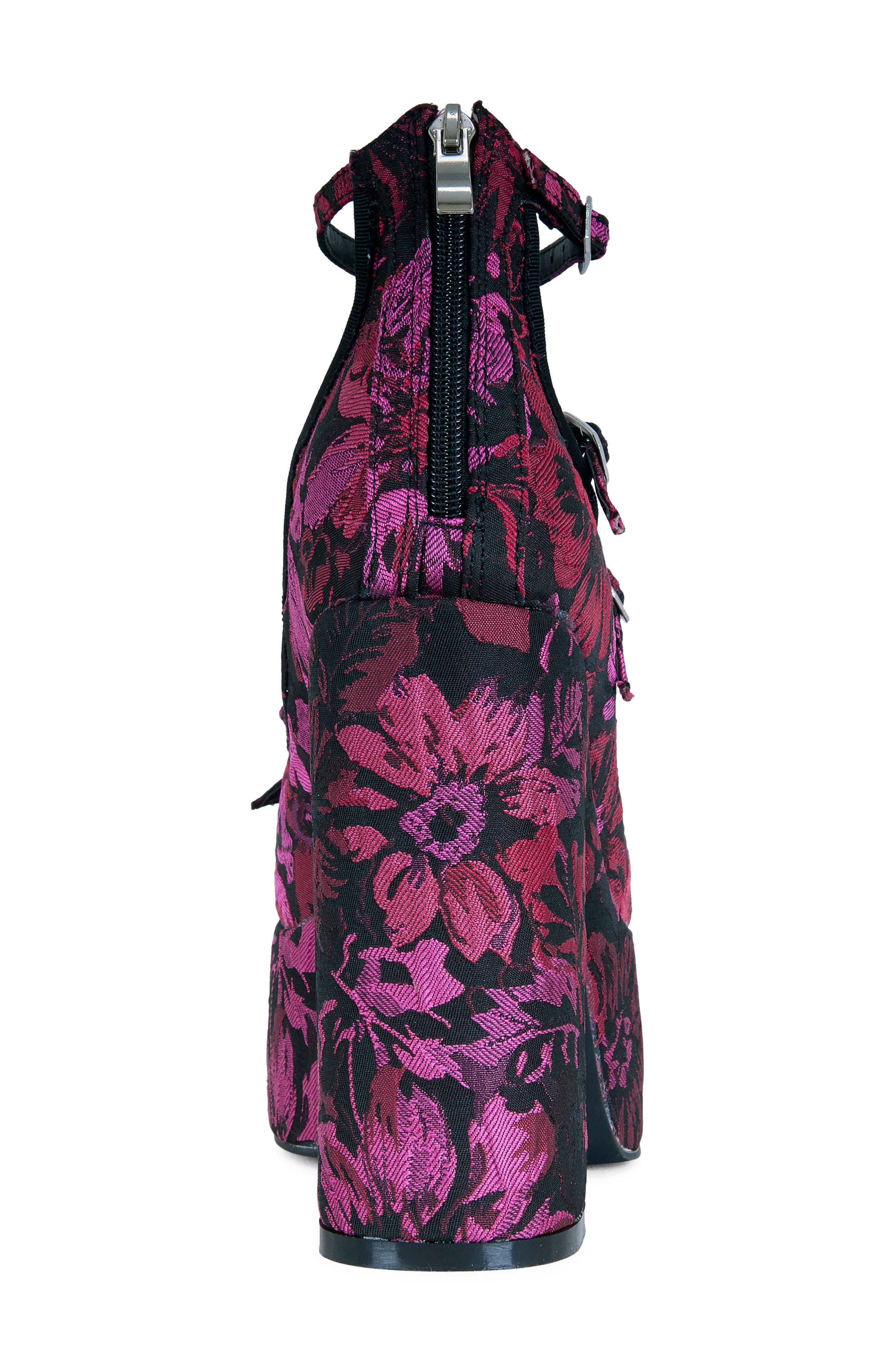 AZALEA WANG Sprout Ankle Strap Platform Pump, Alternate, color, Red Multi