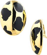 Carolina Herrera Leopard Spot Earrings.