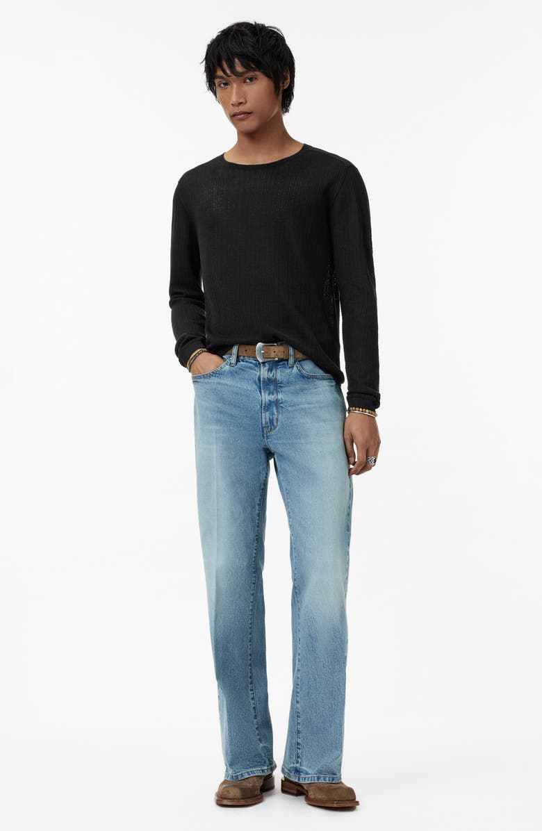 John Varvatos Esperia Textured Sweater, Alternate, color, Black