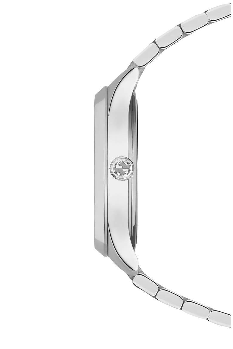 G-Timeless Bee Bracelet Watch, 32mm, Alternate, color, BLACK/ SILVER