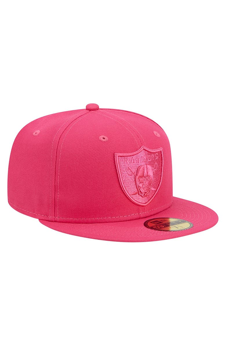 New Era Men's New Era Pink Las Vegas Raiders Color Pack 59FIFTY Fitted Hat, Alternate, color, 