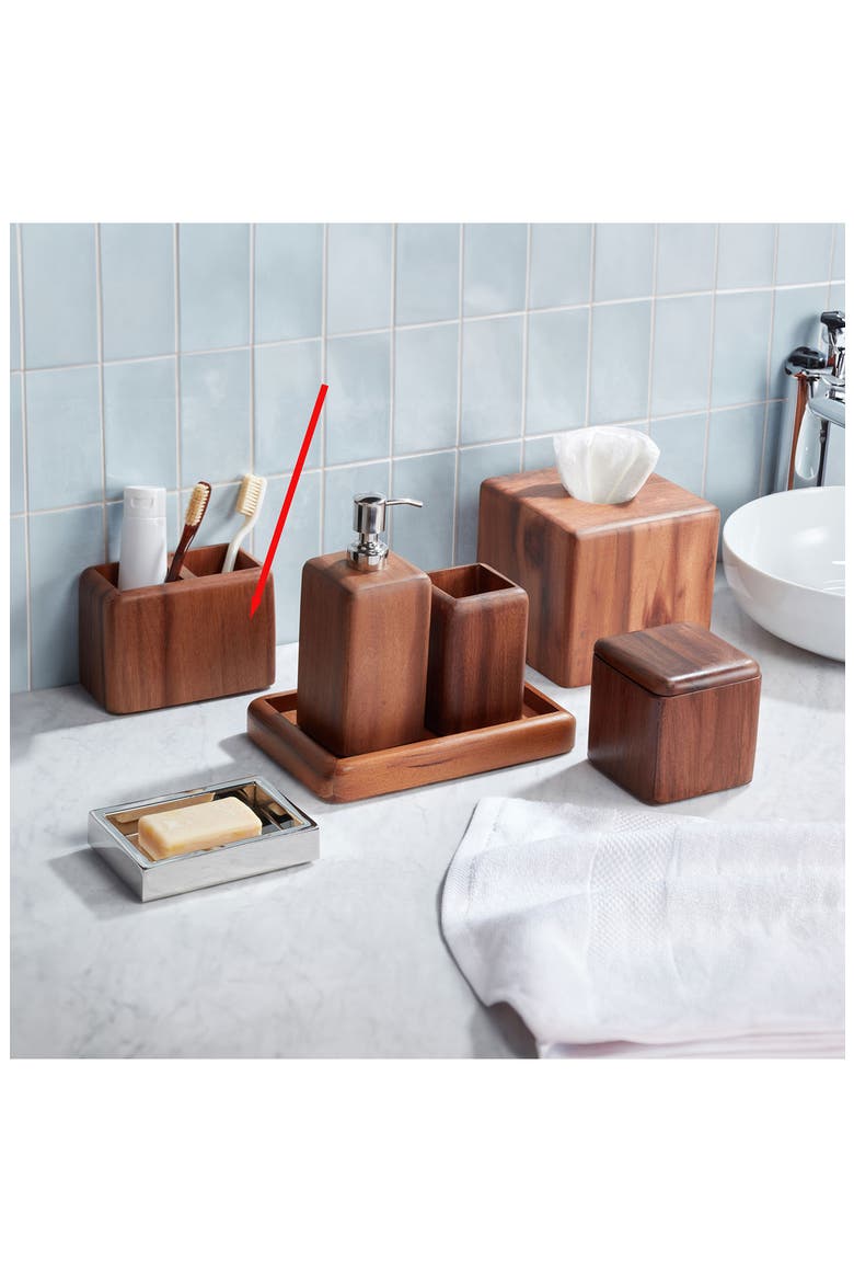 Nature's Home Toothbrush Holder, Alternate, color, WOOD