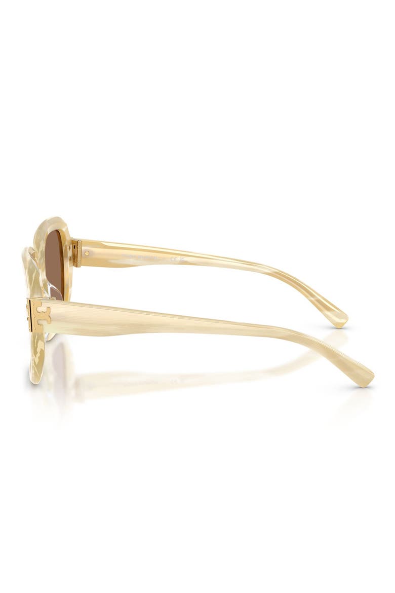51mm Square Sunglasses, Alternate, color, IVORY HORN / BROWN