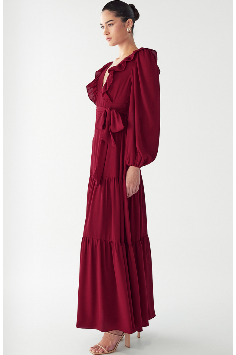 Tylah Maxi Dress, Alternate, color, Burgundy