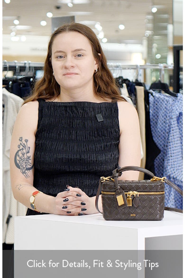 Cleo Woven Faux Leather Top Handle Bag video