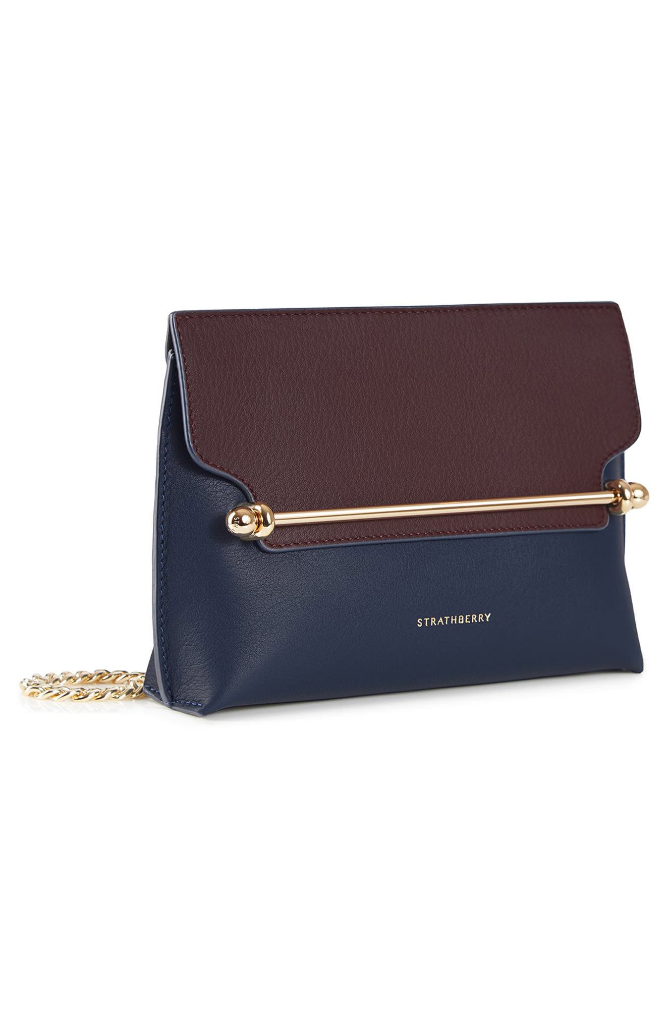 Strathberry Mini Stylist Bicolor Leather Crossbody Bag, Alternate, color, 