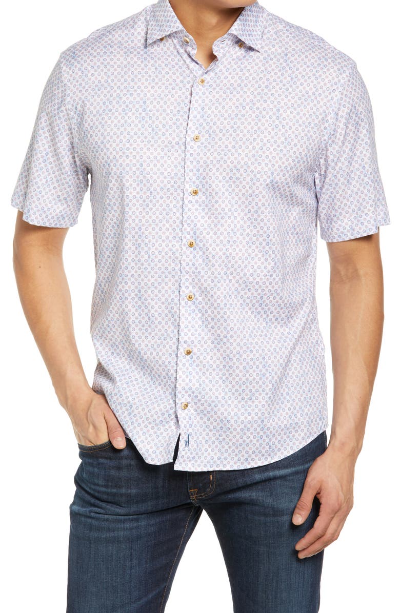 johnnie-O Ida Short Sleeve Button-Up Shirt, Main, color, 