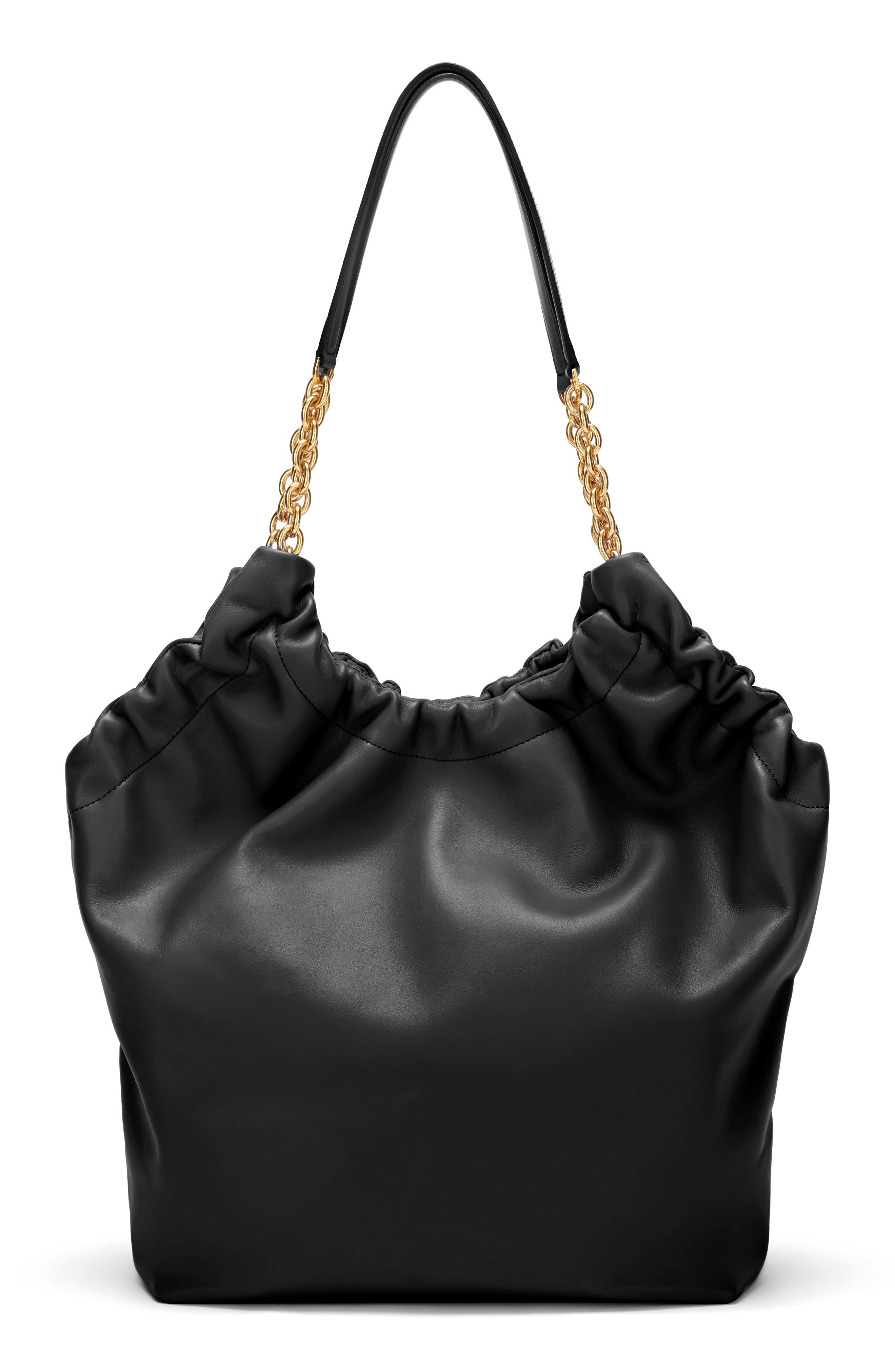DeMellier Miami Leather Hobo, Alternate, color, Black