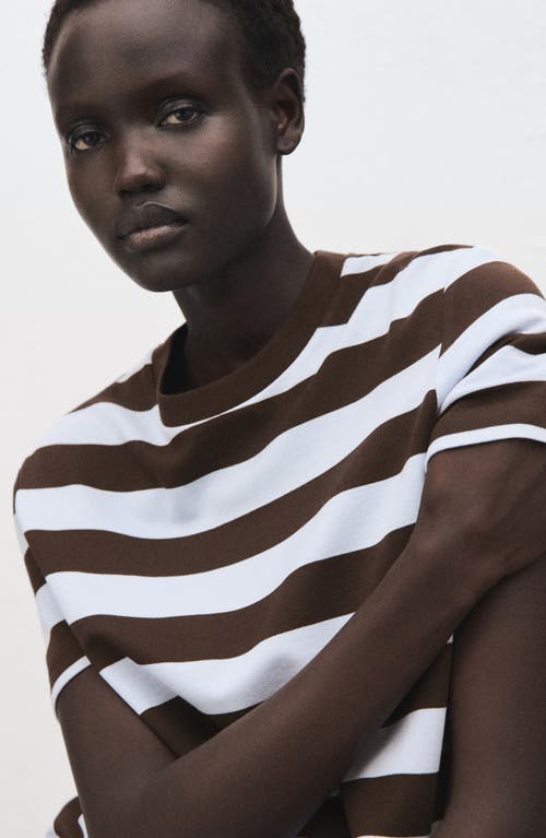 Mango Stripe T-shirt In Brown