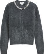 Nordstrom Embellished Brushed Cashmere Cardigan