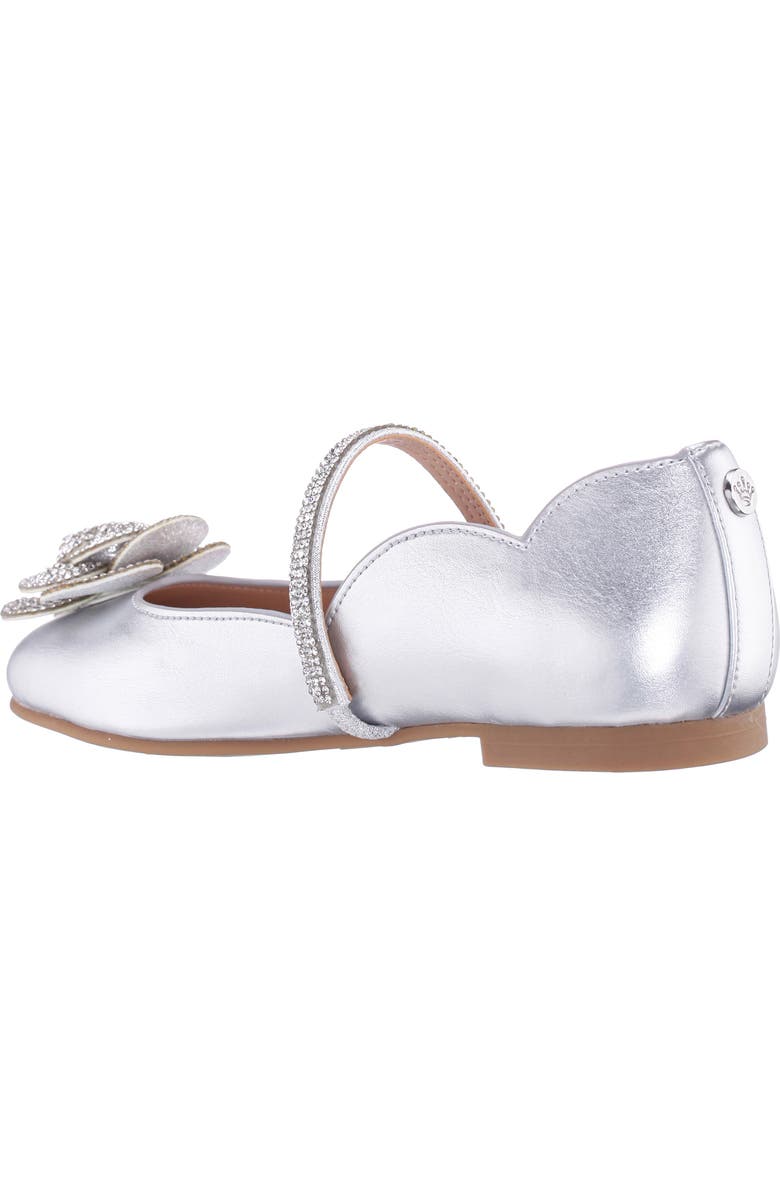 Nina Kids' Izzy Mary Jane Flat, Alternate, color, Silver Metallic