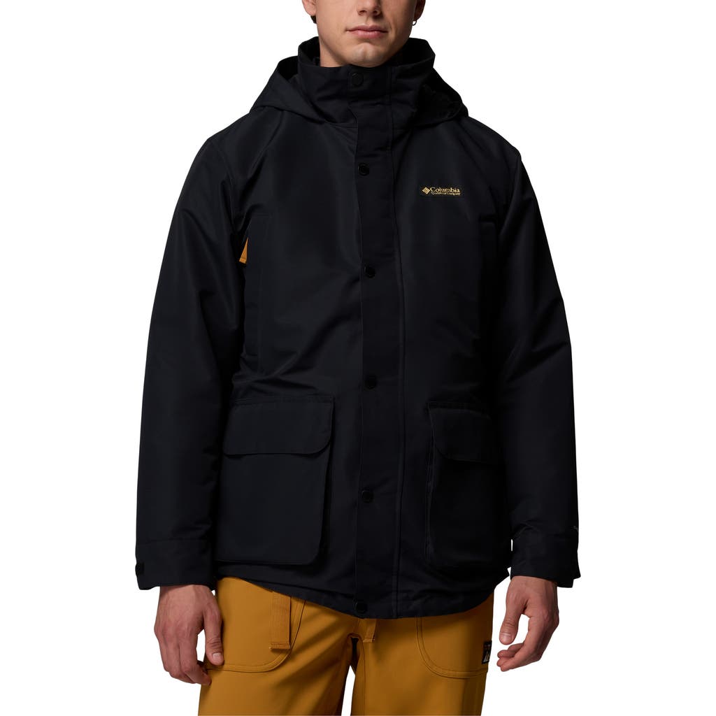 Columbia High Cascades 3-in-1 Reversible Hooded Jacket In Black