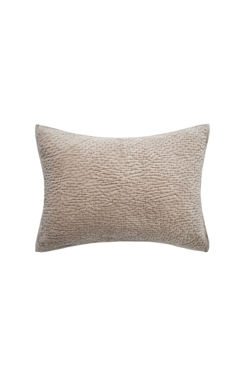 ELISABETH YORK Vela Fawn Cotton Standard Pillow Sham, Main, color, Brown