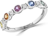 EFFY Multi Sapphire & Diamond Band Ring