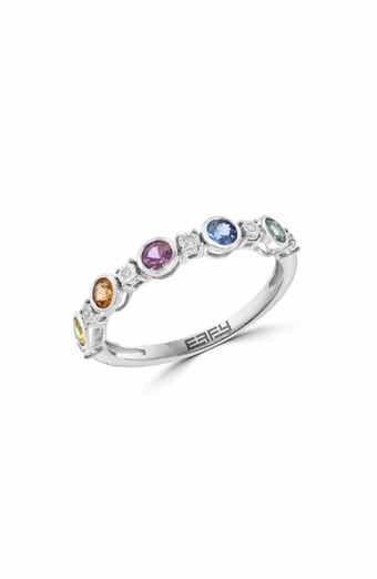 Multi Sapphire & Diamond Band Ring