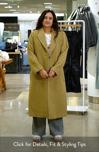 Open Edit Herringbone Coat | Nordstrom