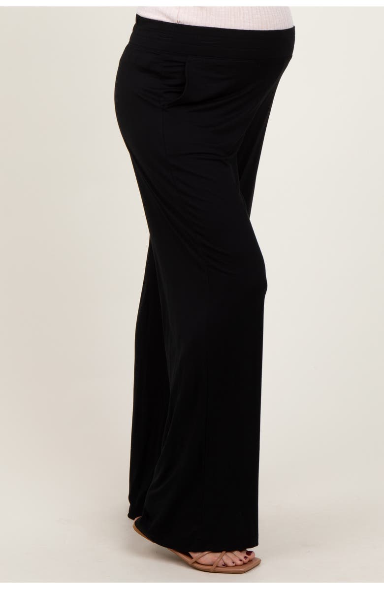 PinkBlush Basic Wide Leg Pocketed Pants, Alternate, color, Black