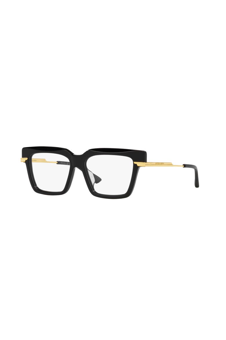 53mm Rectangle optical glasses, Main, color, Black