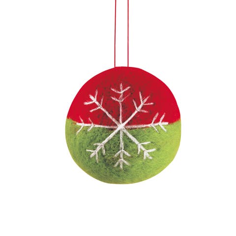 Emb Snowflake Ball Orn