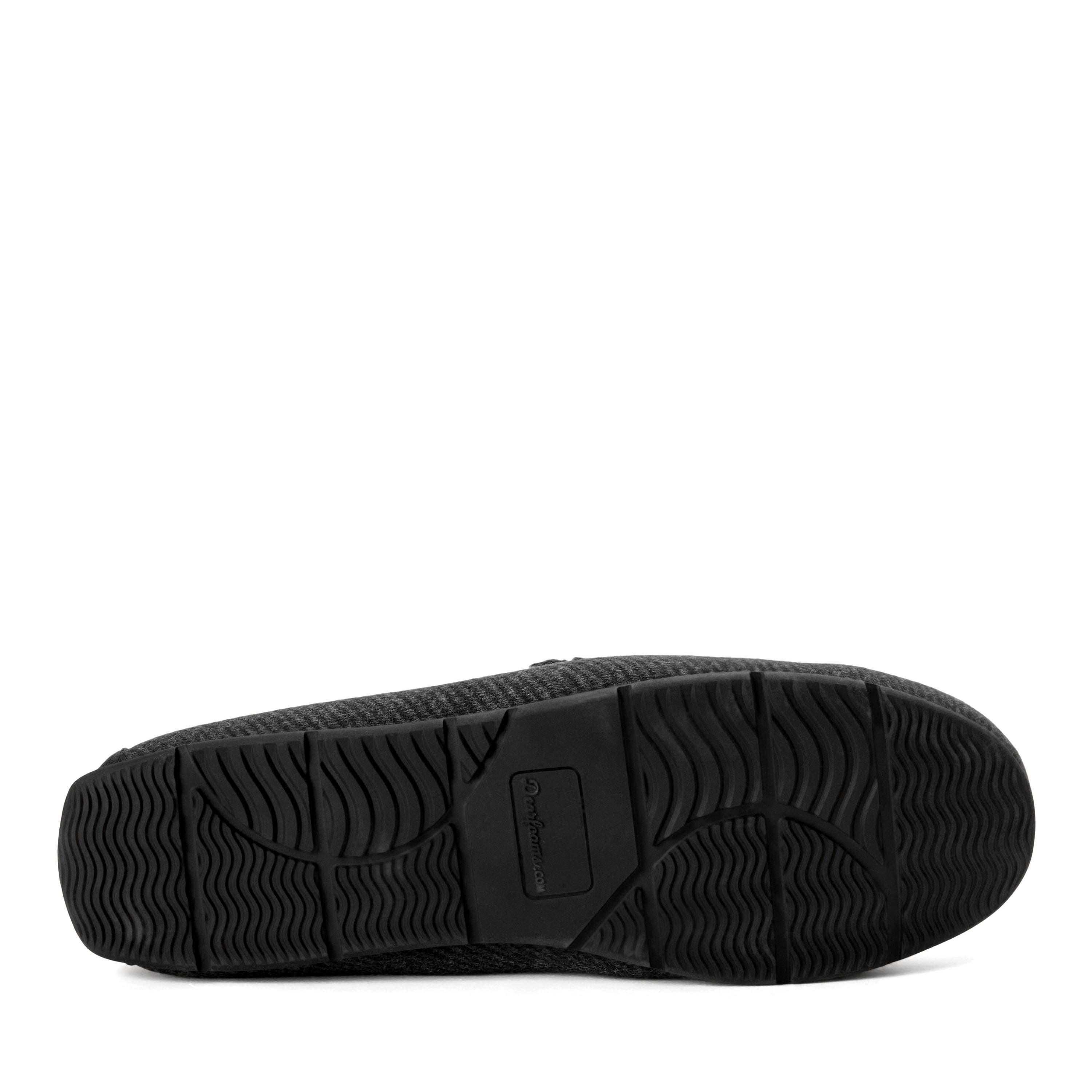 Dearfoams Perkins Moccasin Slippers, Alternate, color, Black