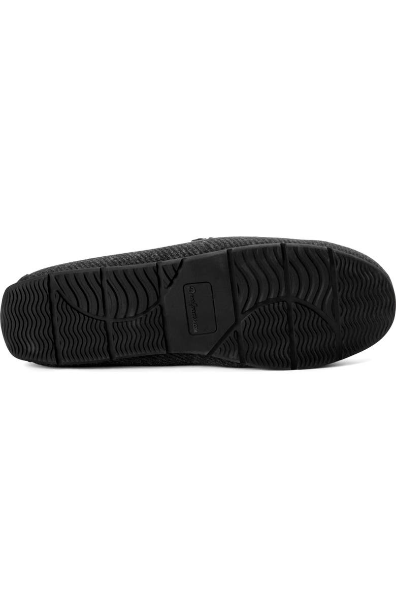 Dearfoams Perkins Moccasin Slippers, Alternate, color, Black