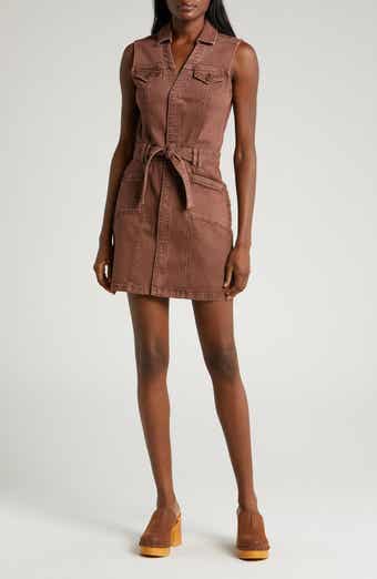 PAIGE Kelsee Sleeveless Denim Shirtdress