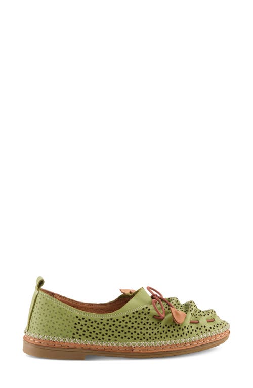 Spring Step Berna Perforated Loafer In Green