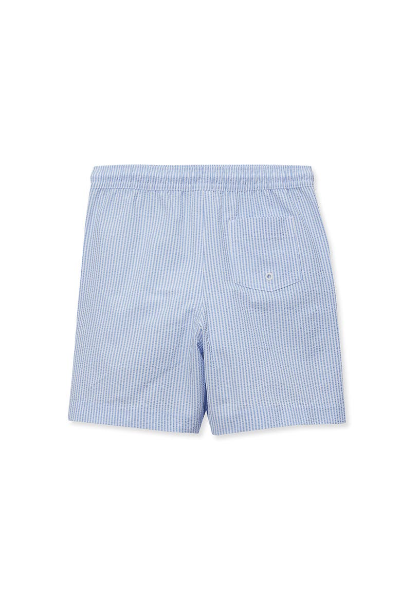 Boys Chlorine Resistant Seersucker Swim Trunks with Mesh Liner, Alternate, color, Light Blue Stripe