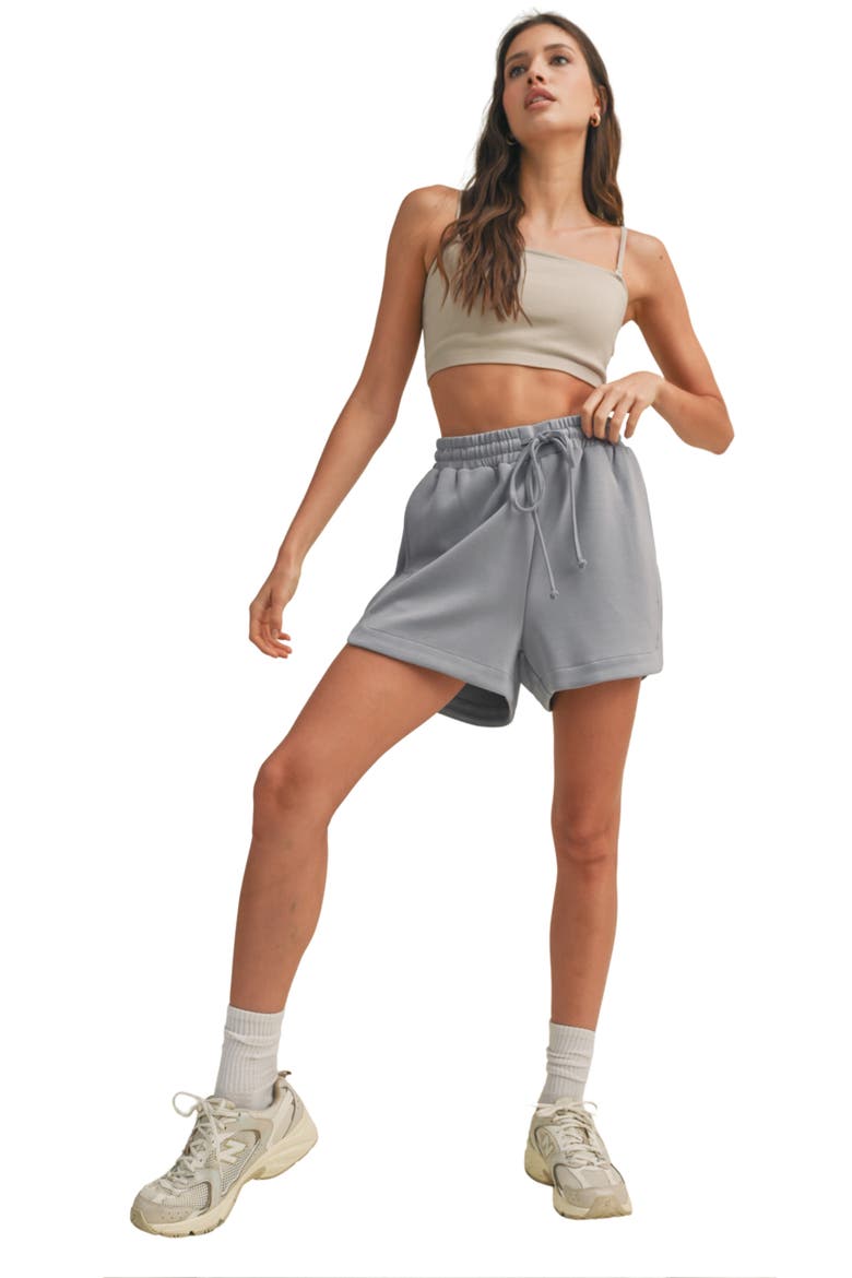 Scuba Knit Shorts, Alternate, color, SLATE