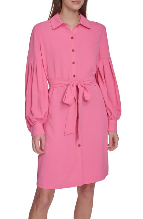 Long Sleeve Gauze Shirtdress