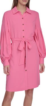Calvin Klein Long Sleeve Gauze Shirtdress