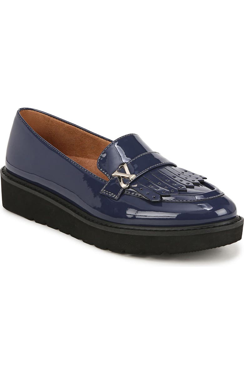 Naturalizer Expert Kilted Platform Loafer - Wide Width Available, Main, color, Midnight Blue