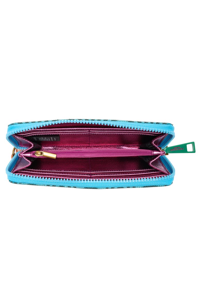 Kurt Geiger London Southbank Zip Around Wallet, Alternate, color, Teal