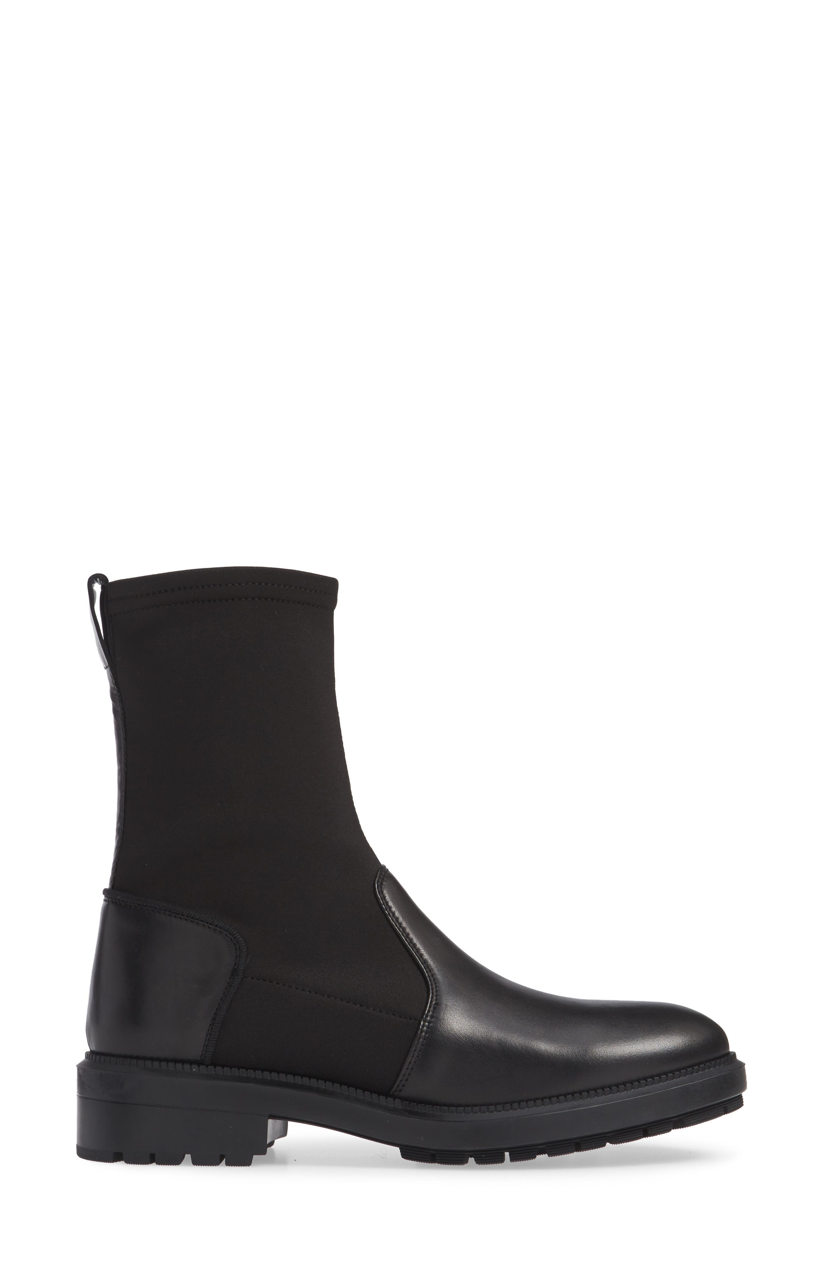 Leoda Ankle Water Resistant Boot, Alternate, color, BLACK
