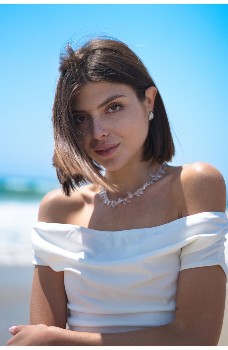 Classicharms Leah Seahell Stud Earrings, Alternate, color, Silver