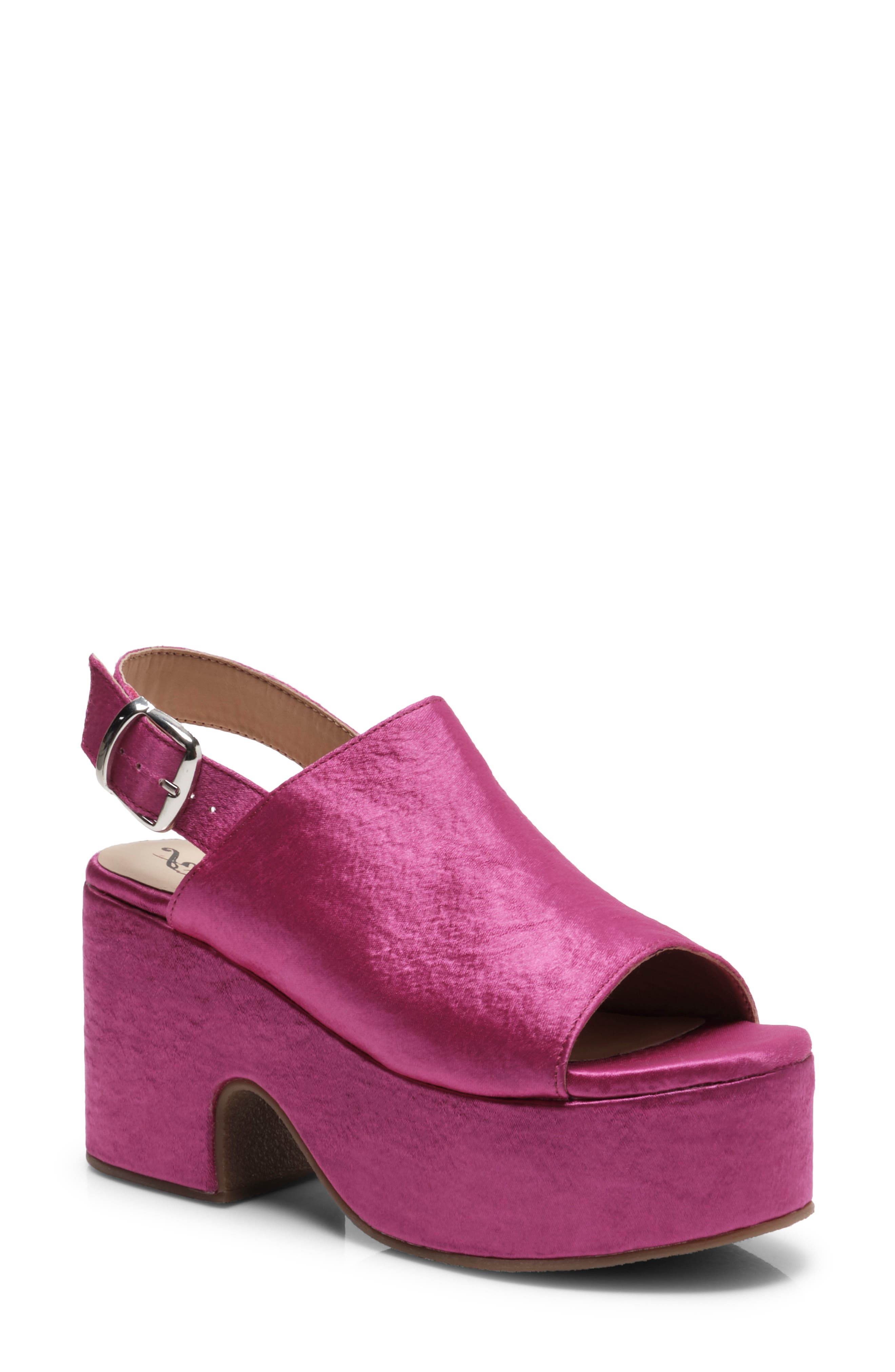Nicola Platform Sandal, Main, color, FUCHSIA