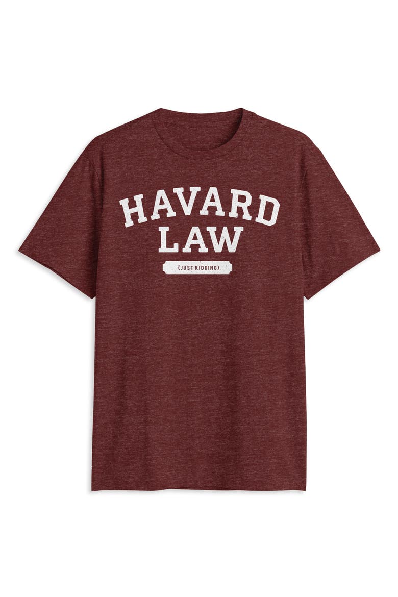 Big & Tall "Havard" Law Graphic Tee, Main, color, MAROON