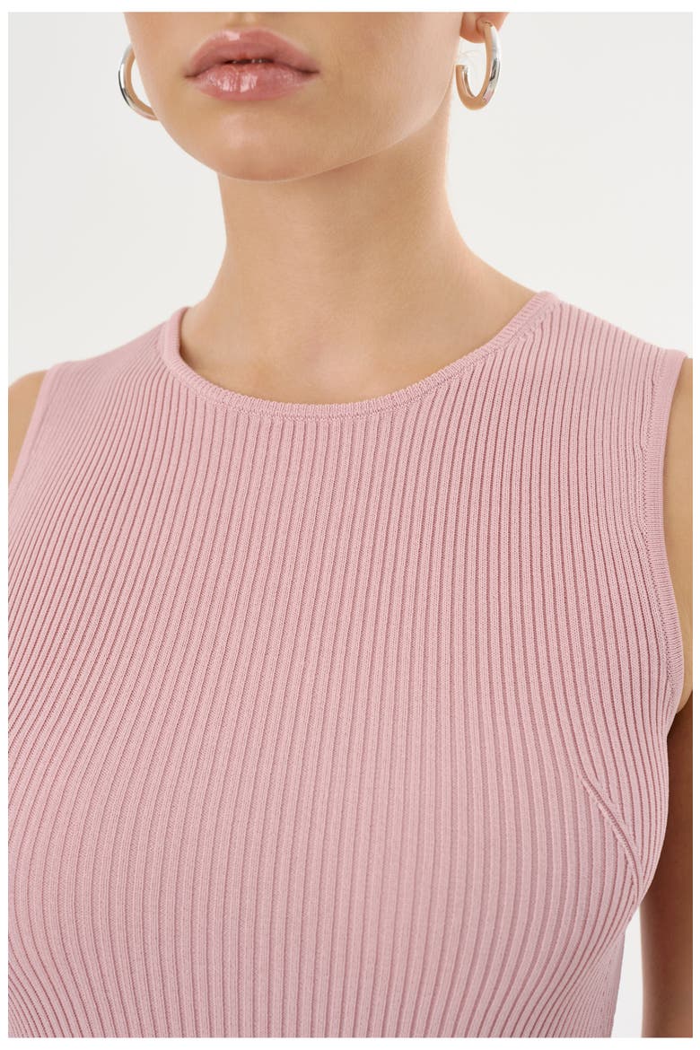 SHAY | Rib Knit Mini Dress, Alternate, color, Rose
