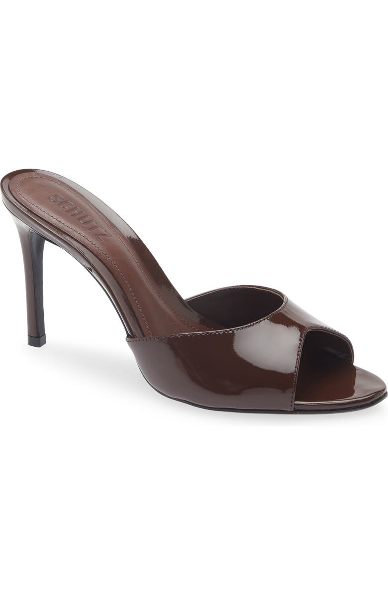 Schutz Cloe Slide Sandal, Main, color, Root Brown