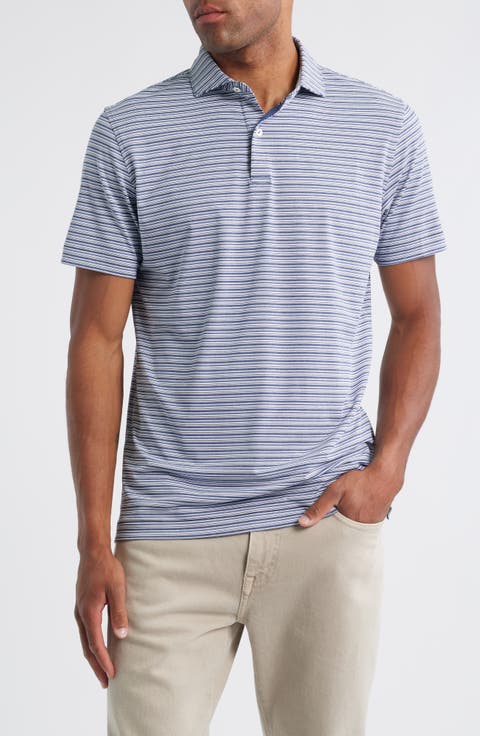 Chase Stripe Performance Jersey Polo
