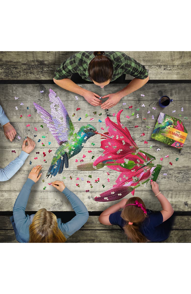 Madd Capp I Am Hummingbird 1000 Piece Bird Shaped Puzzle, Alternate, color, Multicolored