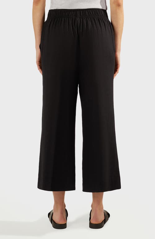 Matty M . Magnolia Linen Blend Culottes In Black