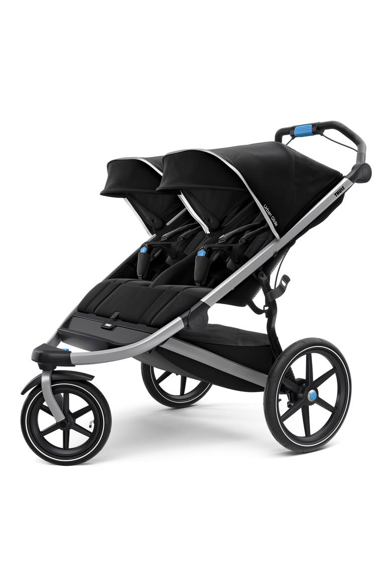 Urban Glide 2 Double Jogging Stroller On-the-Go Bundle, Main, color, BLACK