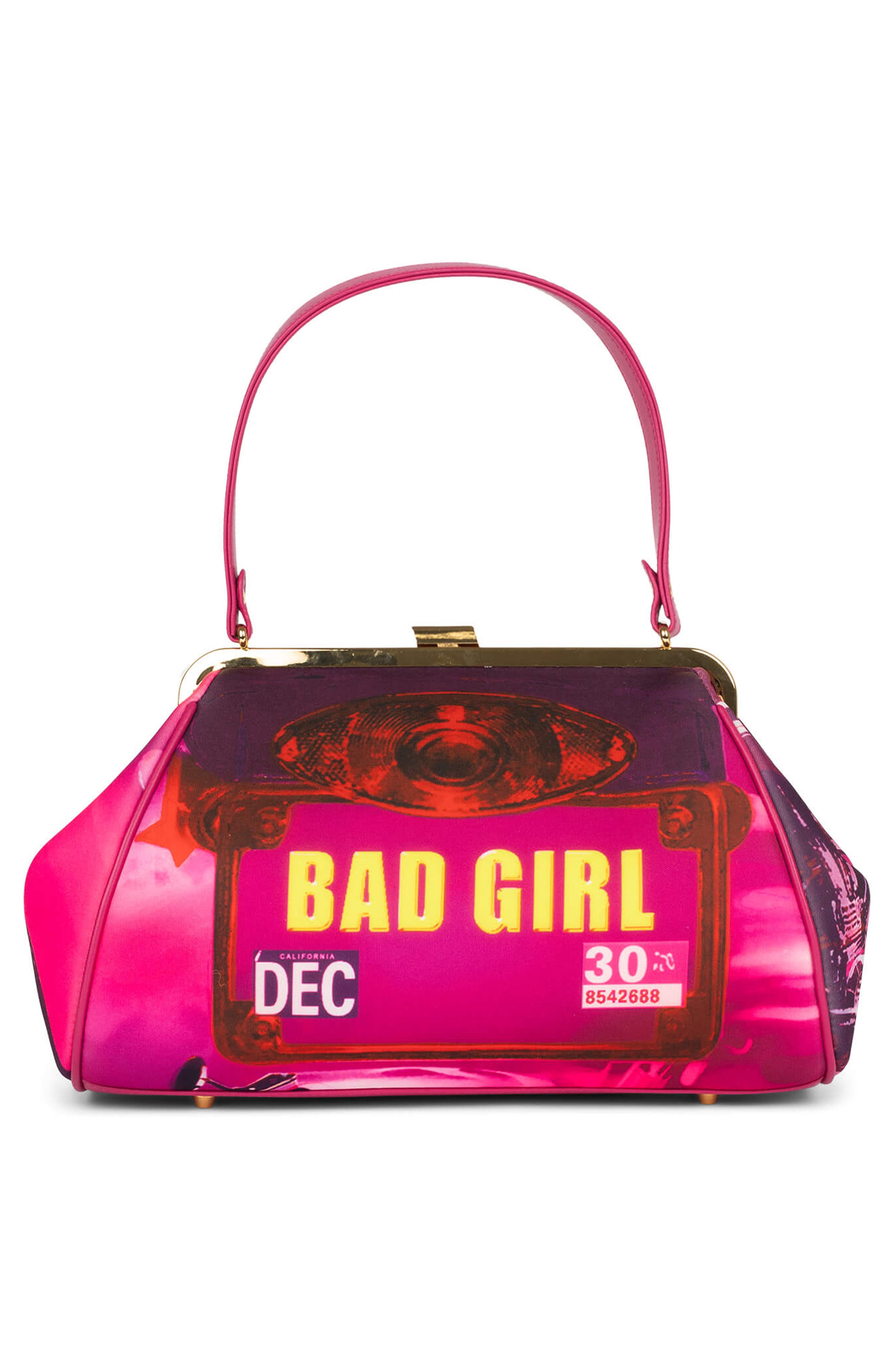 Jeffrey Campbell Beep-Beep Top Handle Bag, Alternate, color, Fuchsia Bad Girl Combo